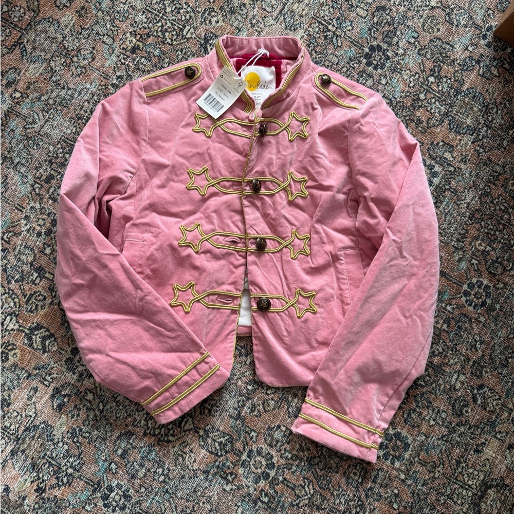 Mini Boden Pink and Gold Kids Blazer